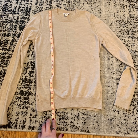 100% Merino Wool Sweater, Sz Medium, Tan Only - Picture 5 of 9